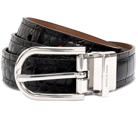 Michael K ors Women's Reversible Croc-Embossed Belt - Picture 1 of 4